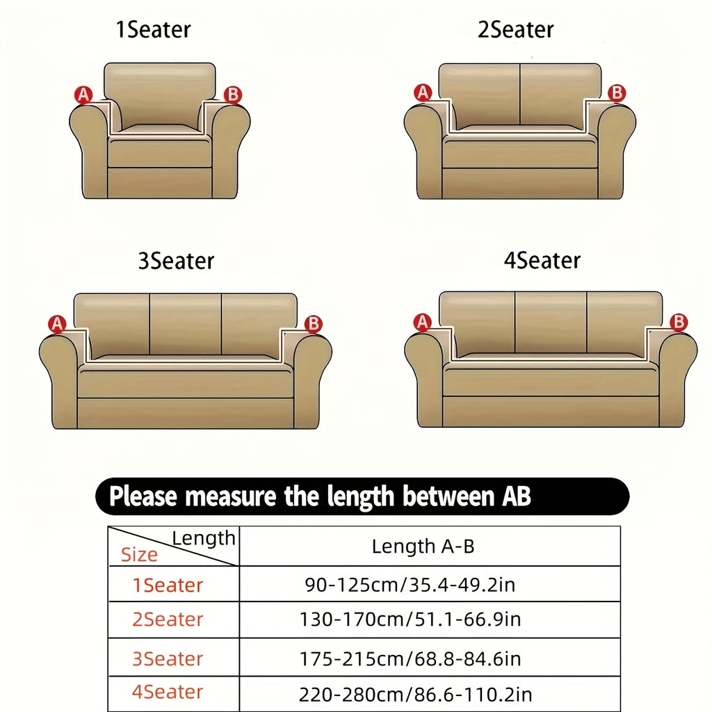 Elastic Non-Slip Sofa Cover ( Pillowcases Excluded) - Cat Scratch Resistant, Breathable Fabric, Versatile Fit for Living Room/Bedroom/Office Decor - Easy Care Material
