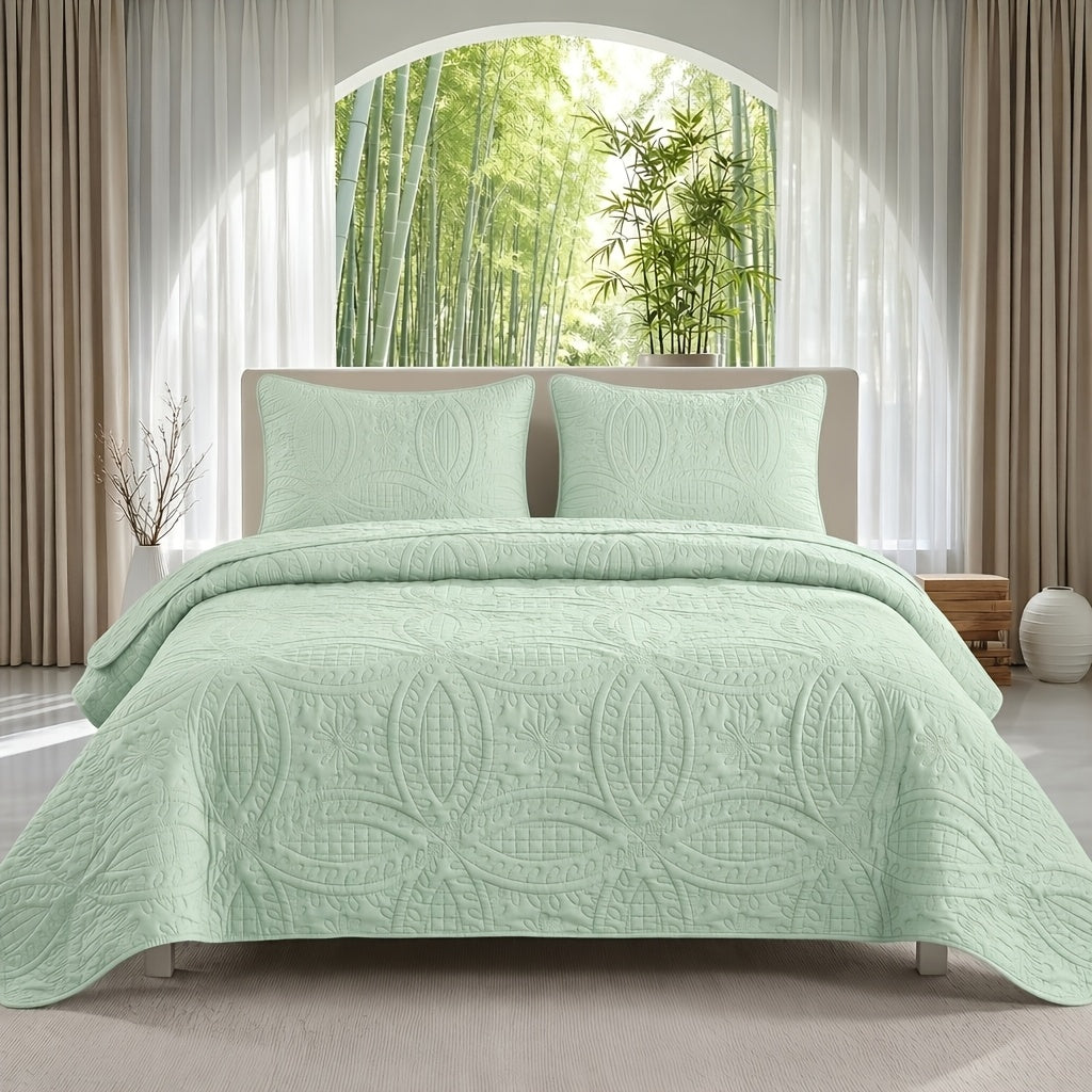 2/3pcs Quilt Cover Bedspread ( 1 Quilt+1 Or 2 Pillowcases), Soft And Skin-friendly, Hypoallergenic And Easy to Maintain, Machine Washable Without Deformation, Modern Minimalist Three-dimensional Coin Pattern, Next-day Delivery.