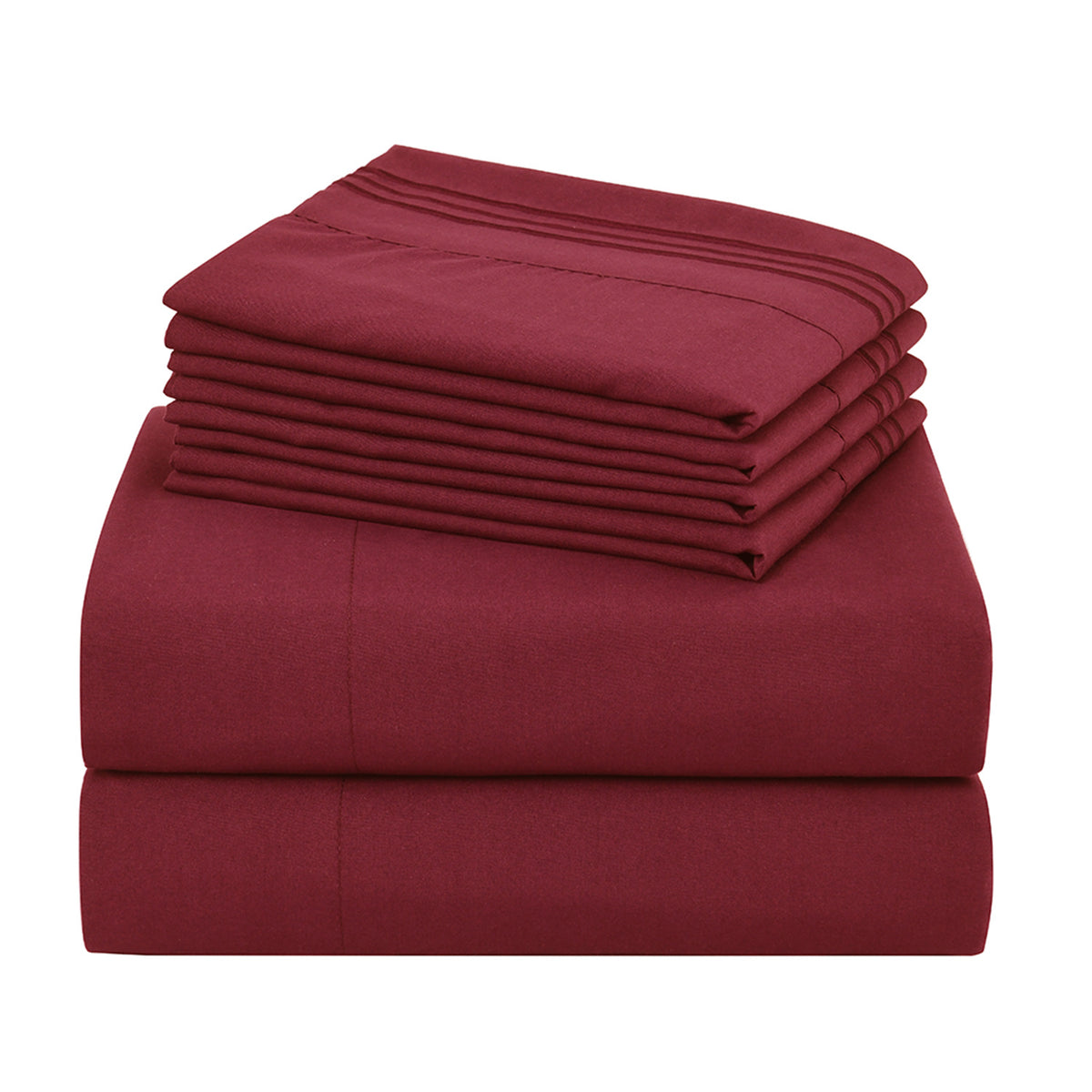 100 GSM Microfiber Sheet Set with Pillowcases, Soft Breathable Solid Color Bedding, Machine Washable Twin Full Queen King Bedroom Essentials