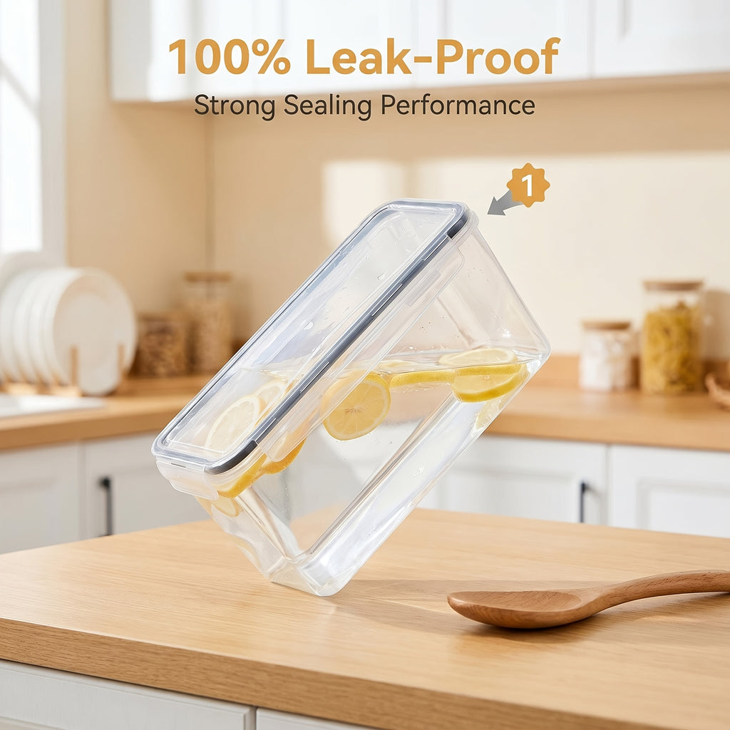 Airtight Food Storage Containers With Lids 4pcs Set 108.2oz, Plastic Spaghetti Container For Pasta Spaghetti Organizer, BPA Free Air Tight House Kitchen Pantry Organization And Storage