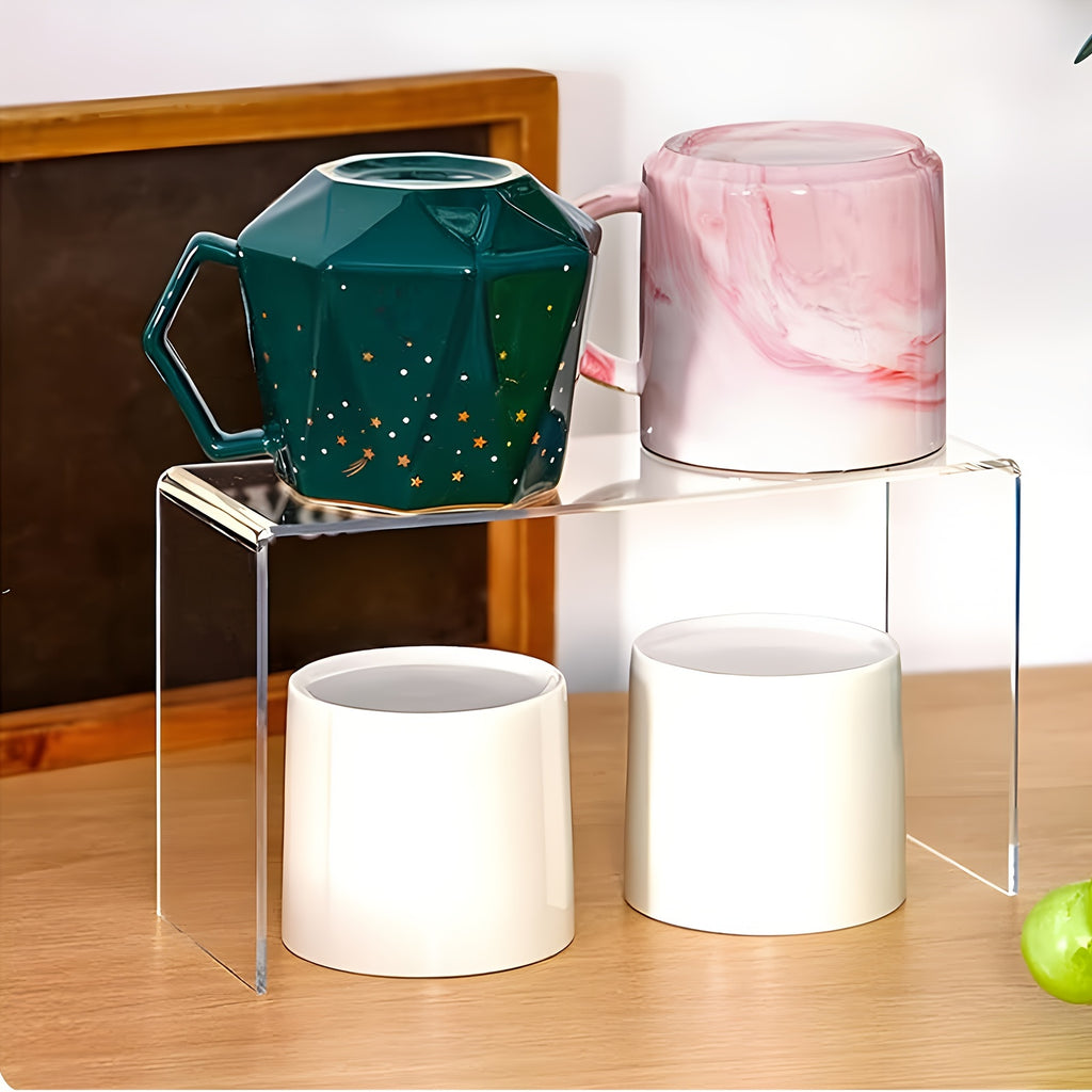 TOMNK Acrylic Risers for Display, Different Sizes Available, Clear Acrylic Riser Display Stands, Acrylic Display Risers for Show Funko Pop Figures, Cupcake, Jewelry, Perfume And More, for Halloween And Christmas