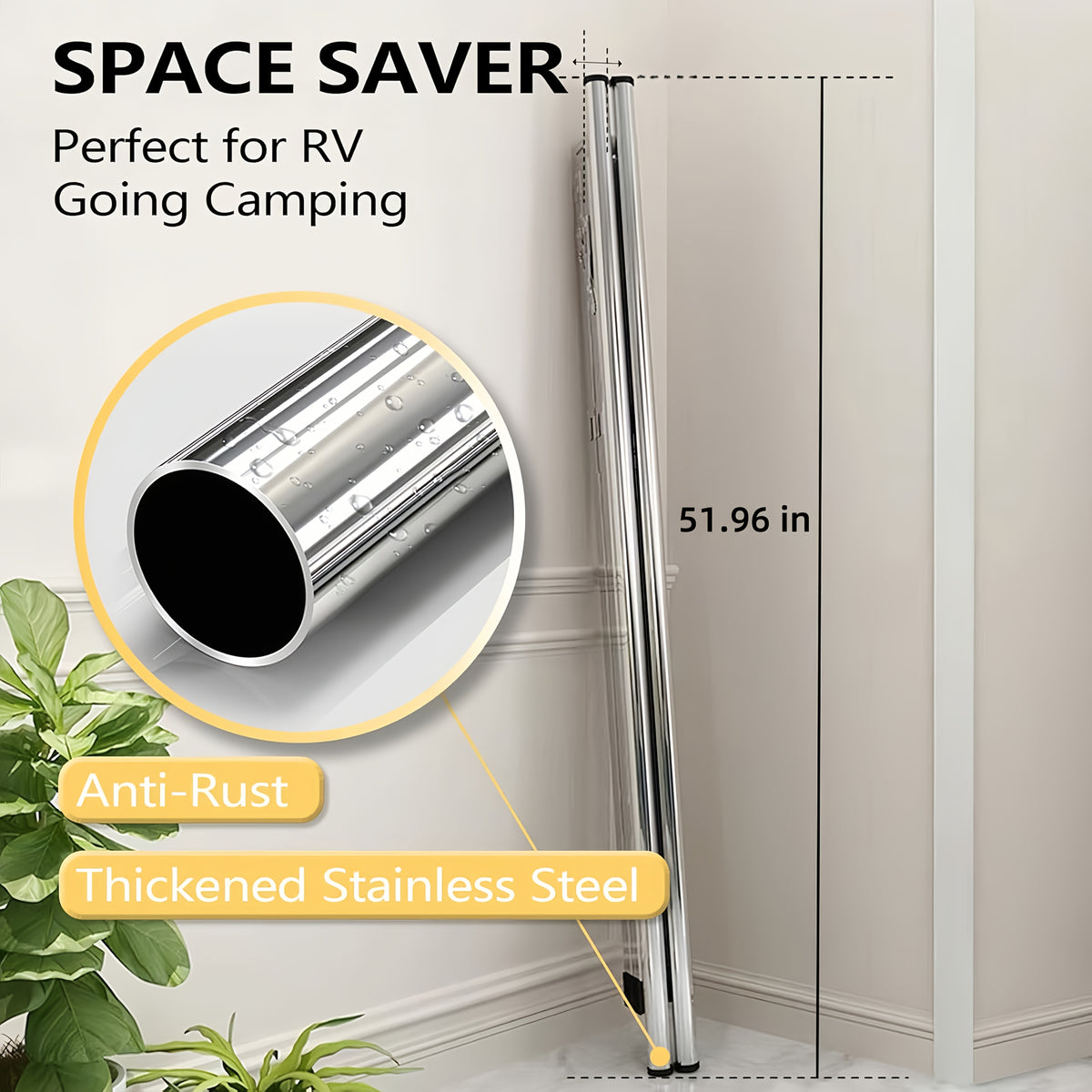 Foldable Metal Clothes Drying Rack, Adjustable Three Rod, with Space-Saving Storage, for Indoor And Outdoor Use, for Clothes, Blankets And Bedding, Drying Racks