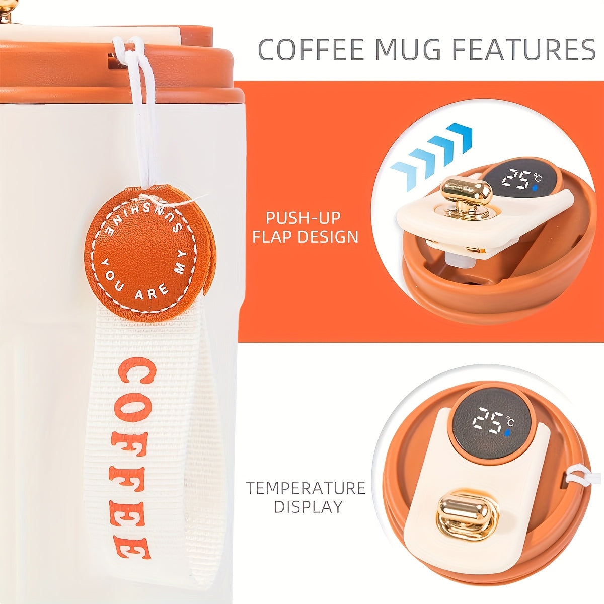 1pc 15.55oz Vintage Coffee Cup | Portable Insulated Travel Mug for Men and Women, 316 Stainless Steel Leakproof Lid, Keeps Drinks Hot or Cold for Hours, Ideal for Office and Outdoor Use