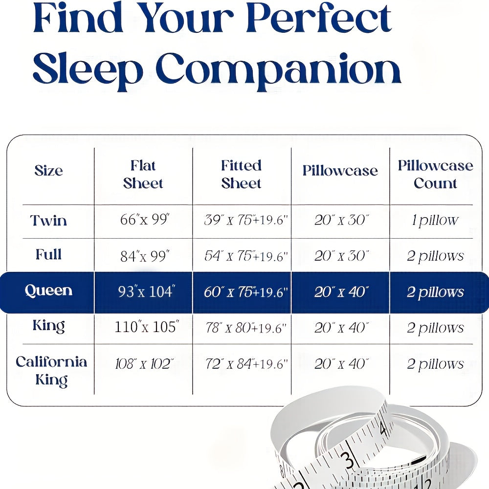 6pcs Cooling Bed Sheets Sets Queen Size - Ultra Soft & Luxuriously Cooling For Hot Sleepers, 17" Deep Pocket, Double Stitching, Christmas Decorations Perfect For Christmas Gift - Queen Bed Sheets