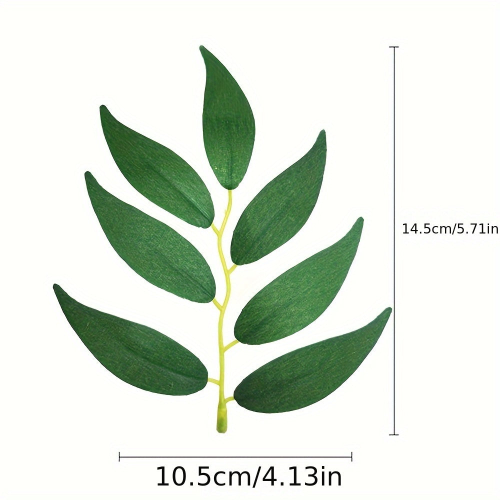 100pcs Real Touch Artificial Ivy Leaves - Durable Plastic Foliage with Realistic Wavy Leaves for Weddings, Home Decor, Mother’s Day Gifts, DIY Wreaths, Party & Outdoor Decorations, Ivy Vine Decoration, Lush Greenery, Longlasting Decor, Faux Greenery, Even