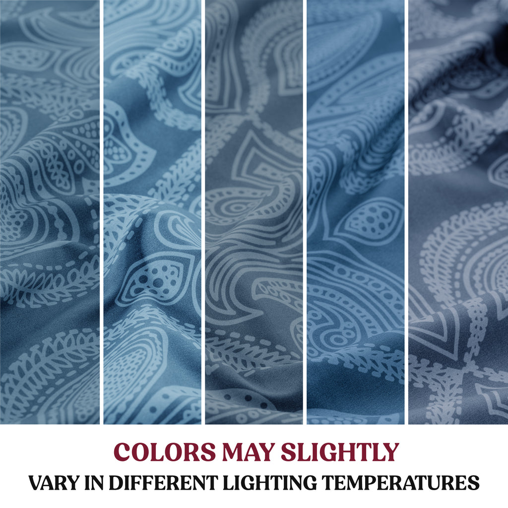 Paisley Microfiber Sheet Set, Soft 100% Polyester Bedding with 16-Inch Deep Pocket Fitted Sheet, Flat Sheet and Pillowcases in Six Bed Sizes
