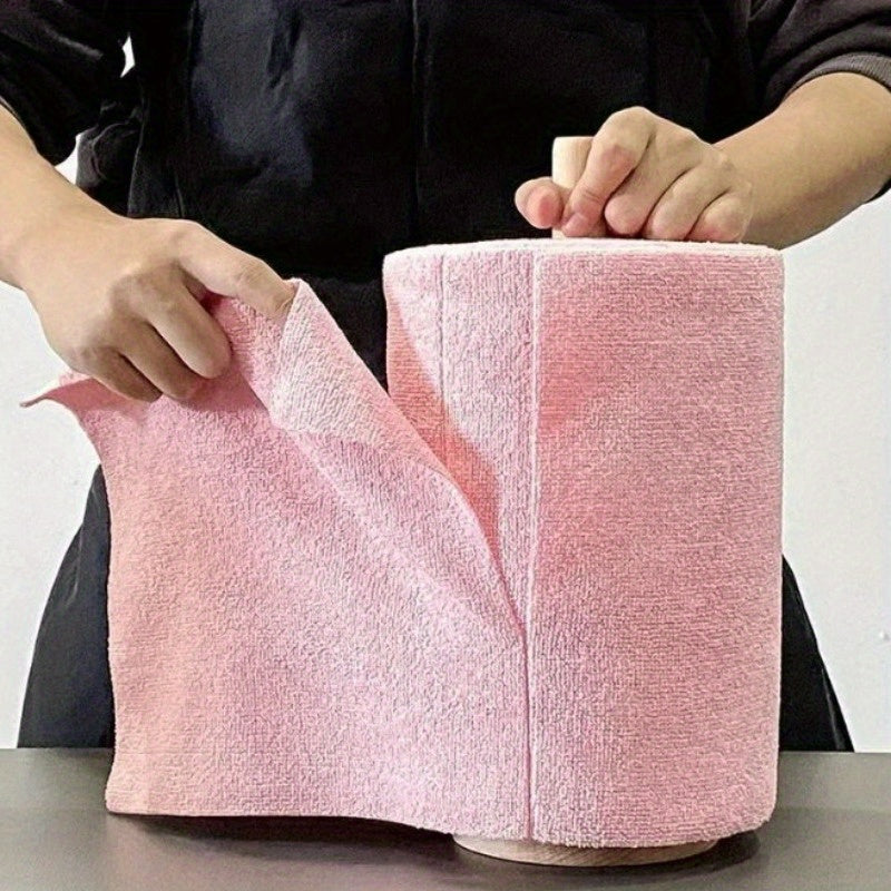 30 Reusable Microfiber Towels, Hand-torn Cleaning Towels, Disposable Napkins, Household Kitchen Towel Rolls, Dish Cloth Replacements, General Purpose Absorbent Kitchen Cloths, Kitchen Supplies, Cleaning Tools, Local Warehouse Shipping.Festival Gift.