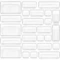 Clear Drawer Organizer Trays, 25-Piece Set in 4 Sizes for Makeup, Jewelry, Office Supplies, Flatware and Kitchen Bathroom Storage