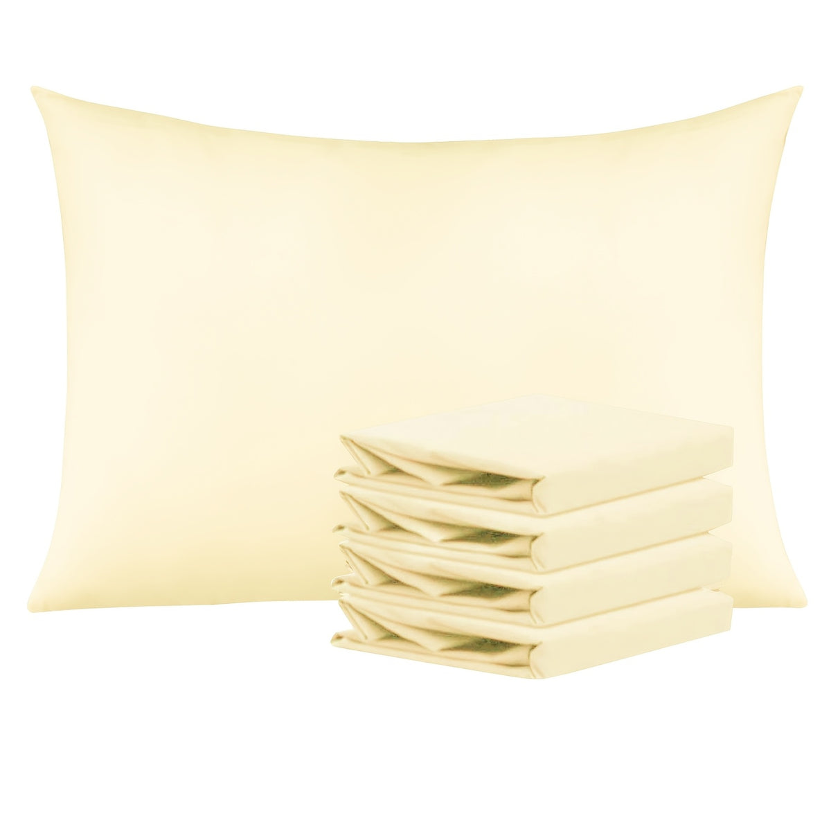 4 Pack 20x30 Brushed Microfiber Pillowcases | Envelope Closure, Soft, Wrinkle-Free, Fade-Resistant, Solid Color, Viscose Blend