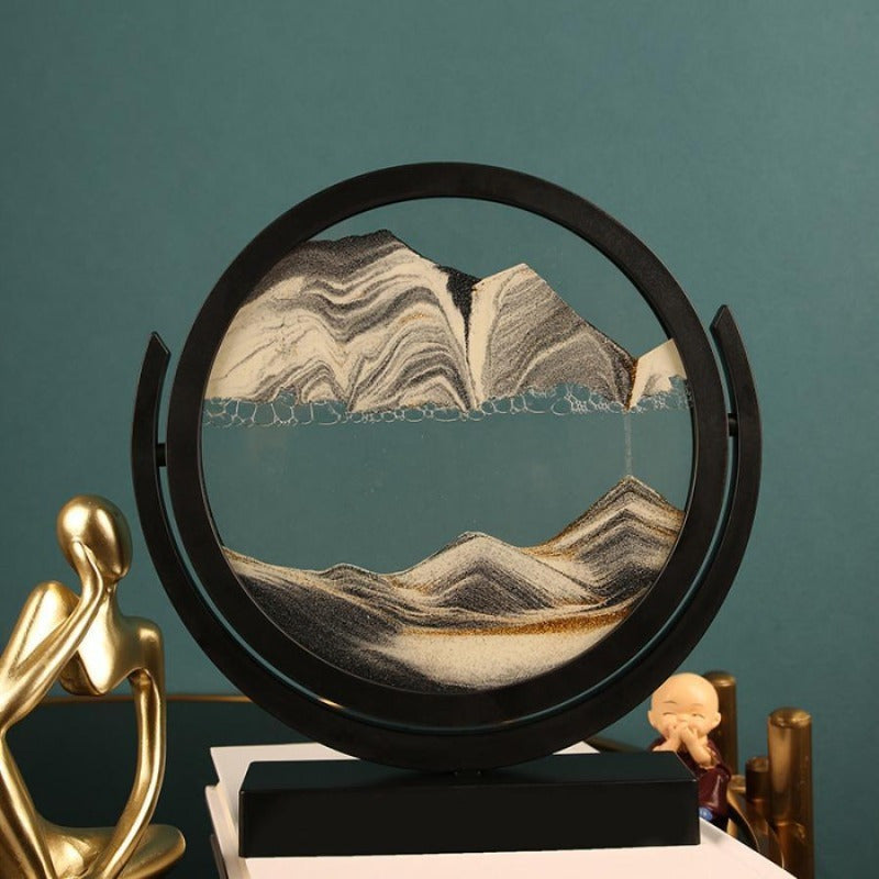 1pc Of Art Quicksand Painting Desktop Display, Plastic Material, Suitable for Indoor And Outdoor Use, No Electricity Required, Suitable for Various Room Types Of Decorative Sculpture, Desktop Art | Modern Decoration|Fashion Frame Design Christmas