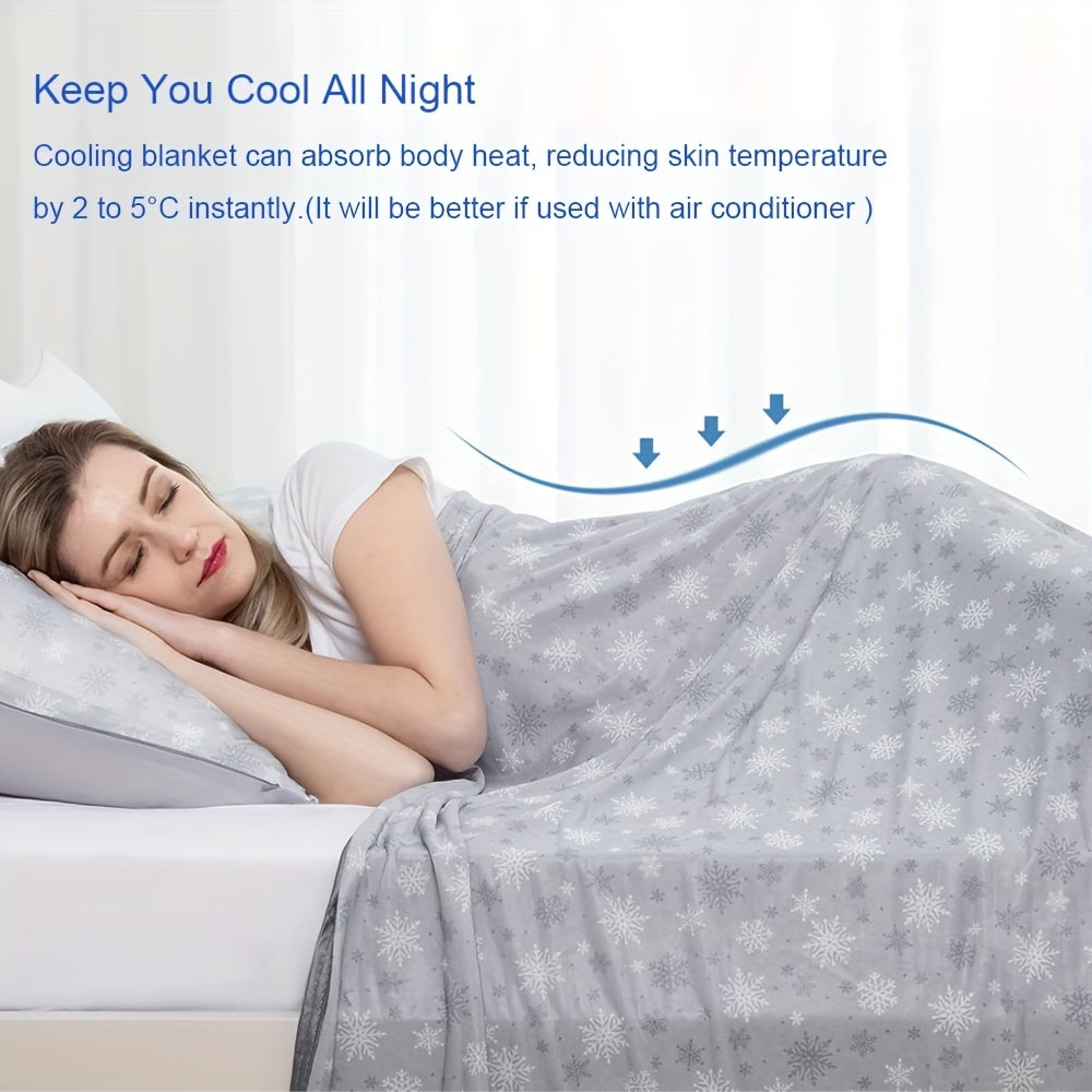 Cooling Blanket for Hot Sleepers, Lightweight Breathable Summer Blanket, Soft Cool-Touch Fabric, Machine Washable Bed & Sofa Blanket for Bedroom, Guest Room, Home Office, Travel And Everyday Indoor Use