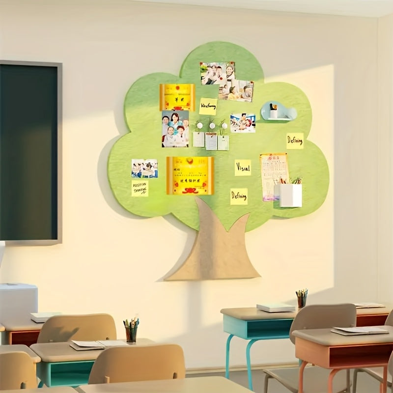 1-Pack 23.6*23.6 Inches Felt Tree-like Wall Decoration -Self-Adhesive- for Home, Office, Kitchen, Bathroom - Decorative Memo Board-Easy Installation No Tools Needed [ Please Note If The Size Is Applicable ]