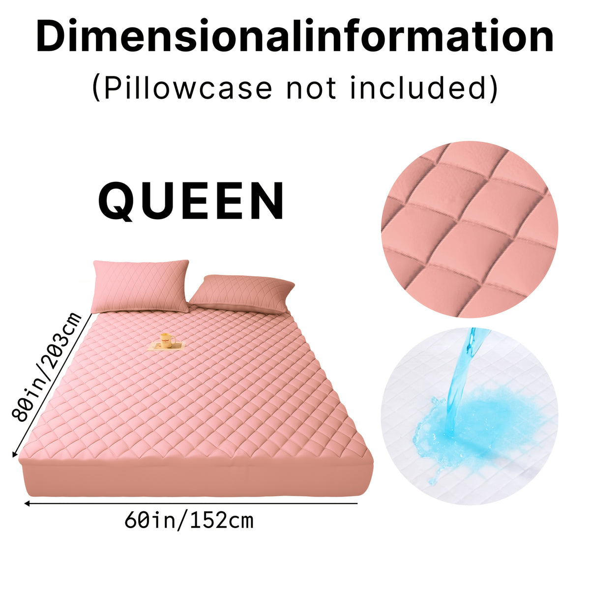1pc Modern Waterproof Non-Slip Kids & Children Mattress Protector, Solid Color Quilted Bed Cover with 9-15 Inches Deep Pocket, Effective Barrier & Breathable Bedding, Ideal for Bedroom, Guest Room And Hotel, Available In Random Colors(No Pillowcases)