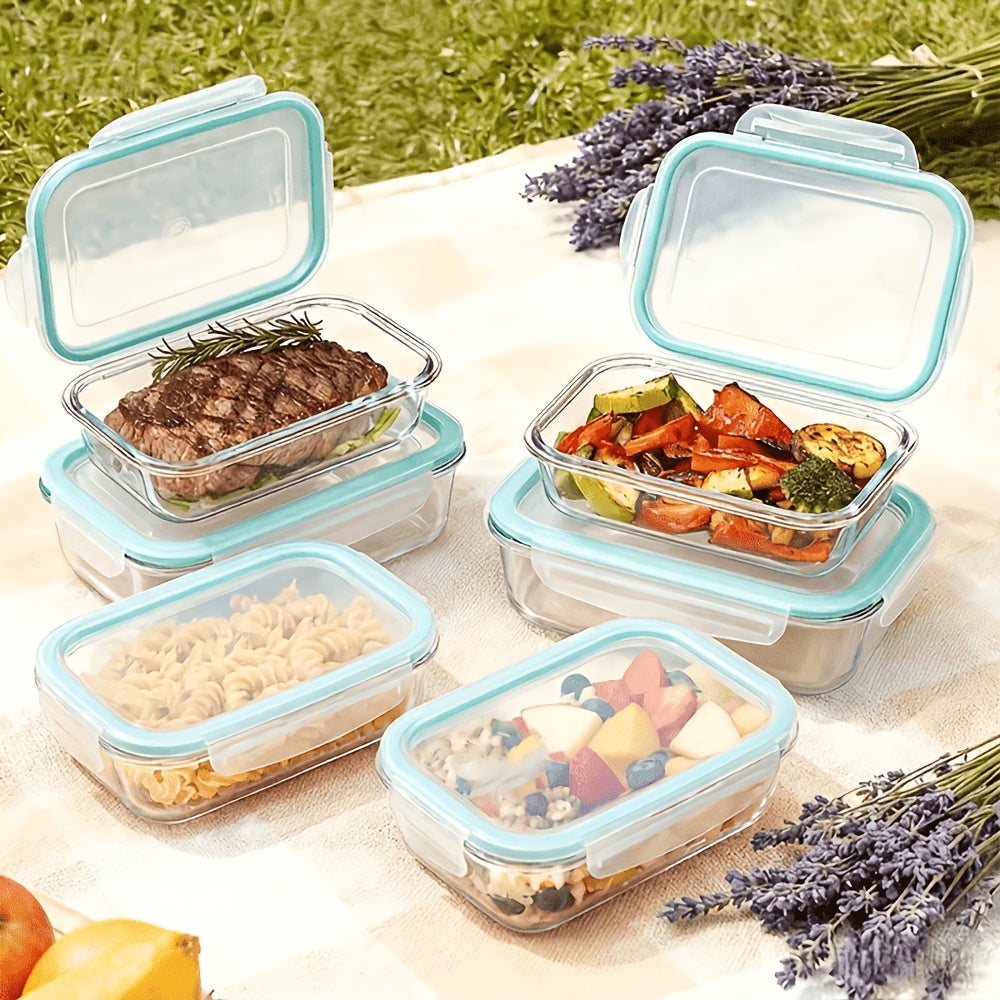 24/16pcs (12/8 Lids+12/8 Containers) Sealed Glass Food Storage Container, Outdoor Picnic, Lunch Box, Microwave, Oven, Perfect For Salads, Fruits, Vegetables, And Sandwiches, Lunch Box | Sealed Storage | Durable Glass, Food Storage Container