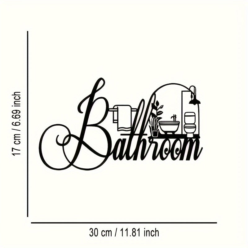 Bathroom Decorative Wall Art Metal Letter Signs, Suitable For Home Bathroom Decoration And Farmhouse Bathroom Decoration. Funny Bathroom Sign Wall Decoration For Bathroom Decoration.