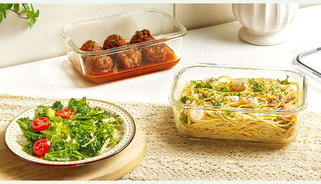 2Pack 1860ml/ 63oz Large Glass Storage Containers With Lids, Baking Container With Snap Airtight Lids For Microwave, Oven, Meal Prep Food Container Set, Leak Proof, For Freezer, Dishwasher