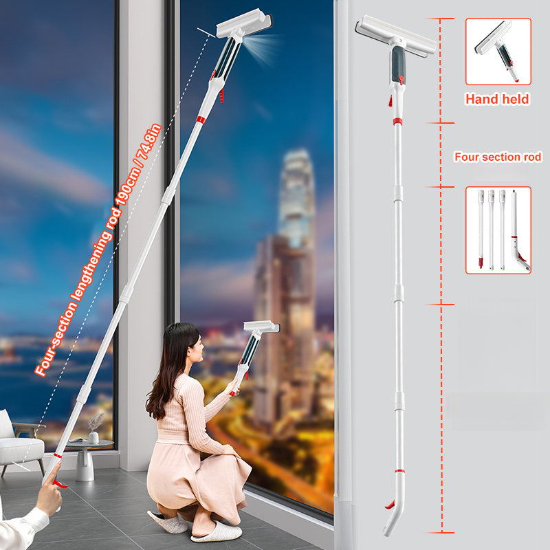 3-in-1 Glass Cleaning Kit: Spray, Wash & Squeegee - Perfect for High Windows, Shower Doors & Car Windshields - Essential Home Cleaning Tool - for All Homeowners - Suitable for Everyday Cleaning