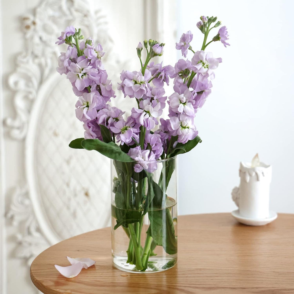 Whonline 12 Pcs Glass Cylinder Vases for Centerpieces, Flower Vases Wedding Decorations, 6 Inch Tall Glass Hurricane Candle Holder for Table Shelf, Floral Vase Bulk for Home Decor