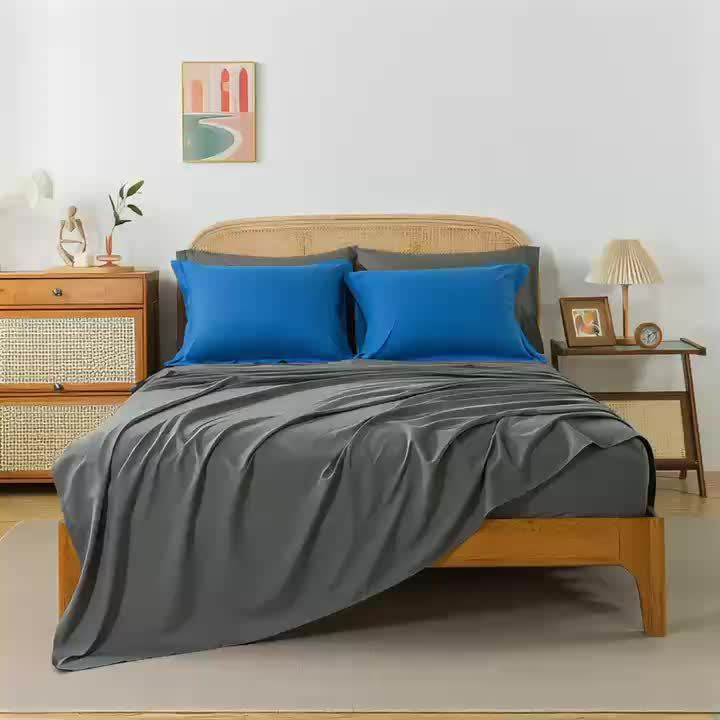 Colorful Comforter Set with Sheets, 7-Piece Lightweight Bed in a Bag with Pillowcases and Shams in Full, Queen and King for All-Season Bedroom Comfort