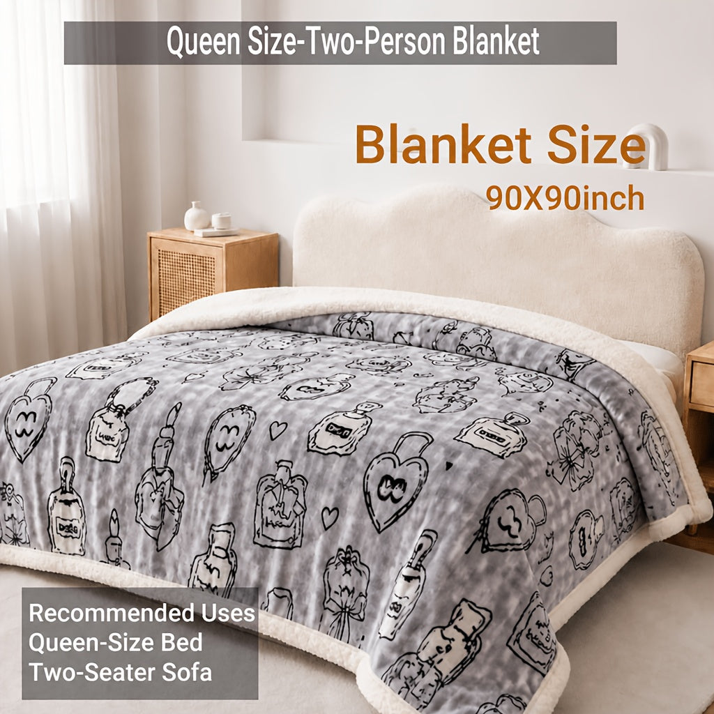 Heavyweight Bed Blanket, High Quality Luxury Fall Blankets, Machine Washable King Size Blanket, Gravity Blanket For Sofa Cover, Blanket For Sofa, Dormitory And Bedroom Cozy Bedding, Fall Room And Bedroom Decor, Halloween Gifts