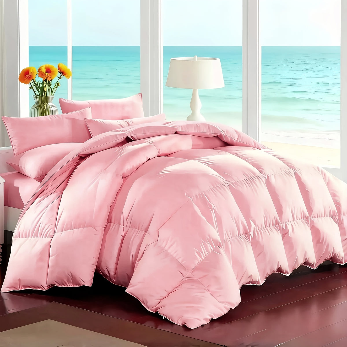 Cosybay 7 Piece Luxurious Comforter Set Queen/King/Full Size, Bed In A Bag Bedding Includes 1 Comforter, 1 Bed Sheet, 1 Fitted Sheet, 2 Pillowcases, 2 Pillow Shams, Soft Complete Bedding for Home Hotel, Perfect for Halloween Holiday, Birthday