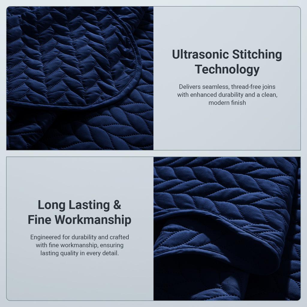 Lightweight Quilted Bedspread – Soft and Breathable Quilt Set, All Season Microfiber Bedding, Modern Style Soft Bedding Set, Twin, Full / Queen, King Sizes, Machine Washable Halloween Christmas