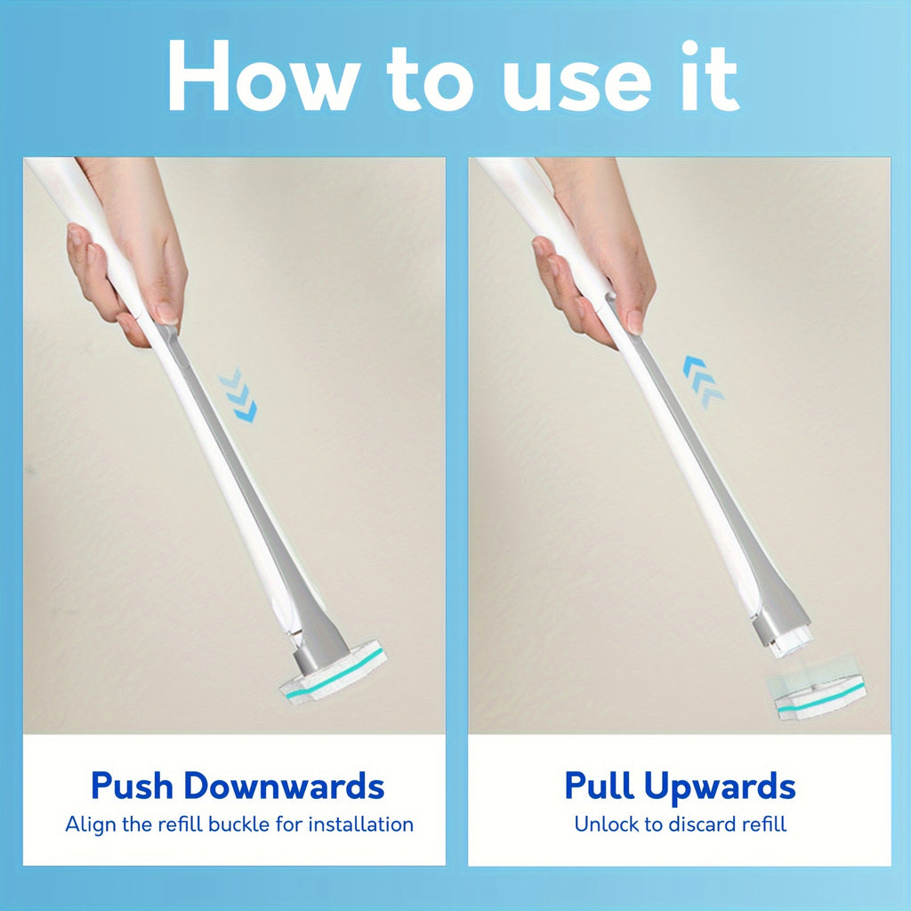 A Set of Disposable Toilet Brushes with 24/22 Replacement And Base, Toilet Cleaning System, Wall Mounted Or Floor-Mounted, Or Only 32 Replacement Heads for Easy Bathroom Cleaning, Toilet Cleaning Halloween, Christmas Decorations
