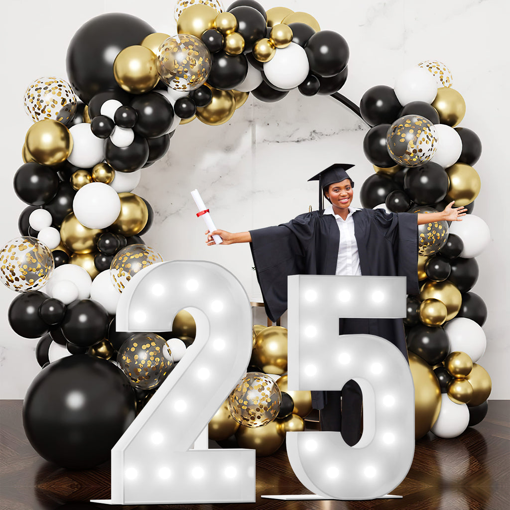 Marquee Numbers 4 feet tall 0-9 20 & 24 11 Colors & 3 flash modes