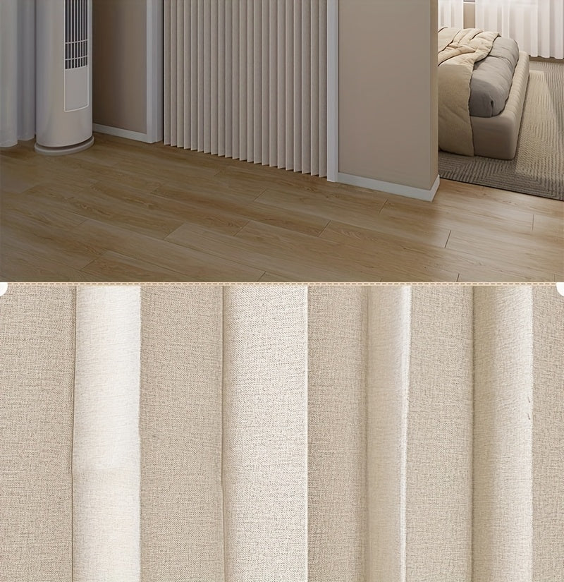 2D Door Curtain, Elegant Bohemian Style Folding Door Curtain with Stripes - Polyester, Magnetic Partition Living Room, Bedroom, Kitchen - Easy to Hand Wash, No Power Required, Multi-Function Home Decor, Multi-Function Curtain | Pastoral Theme |