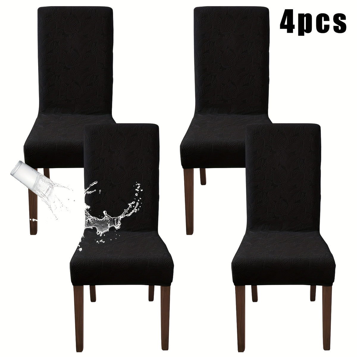 4/6pcs Plant Printing Dining Chair Covers, Stretch Parsons Chair Slipcovers for Dining Room, Kitchen Chair Protector Covers, Wedding Season, Vintage Style, Elegant Style, Halloween, Christmas, Home Decoration