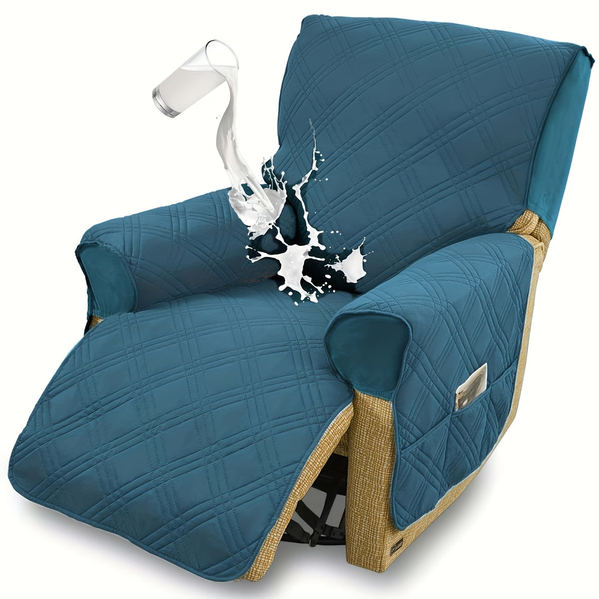 (S/L)1pc All-In-One T-Cushion for Comfort And Style Classic Style Armchair Cover, Double-Sided Anti-Slip Armchair Cover, Elastic Band Closure, Machine Washable, for Comfort And Style, Pet-Friendly, All-Season Use, Halloween, Christmas
