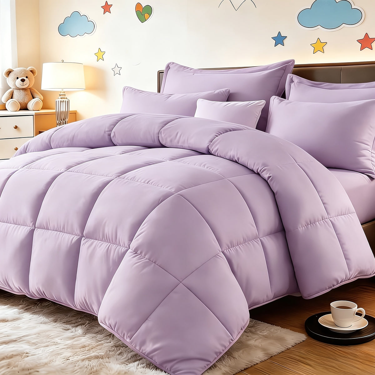 2/3pcs Red And Black bedding with All-Season Comforter, Available in Standard Double/King Double/Super King Sizes. Includes 1 Comforter And 1/2 Pillowcases, Suitable for Kids' Rooms, School Dormitories, Apartments