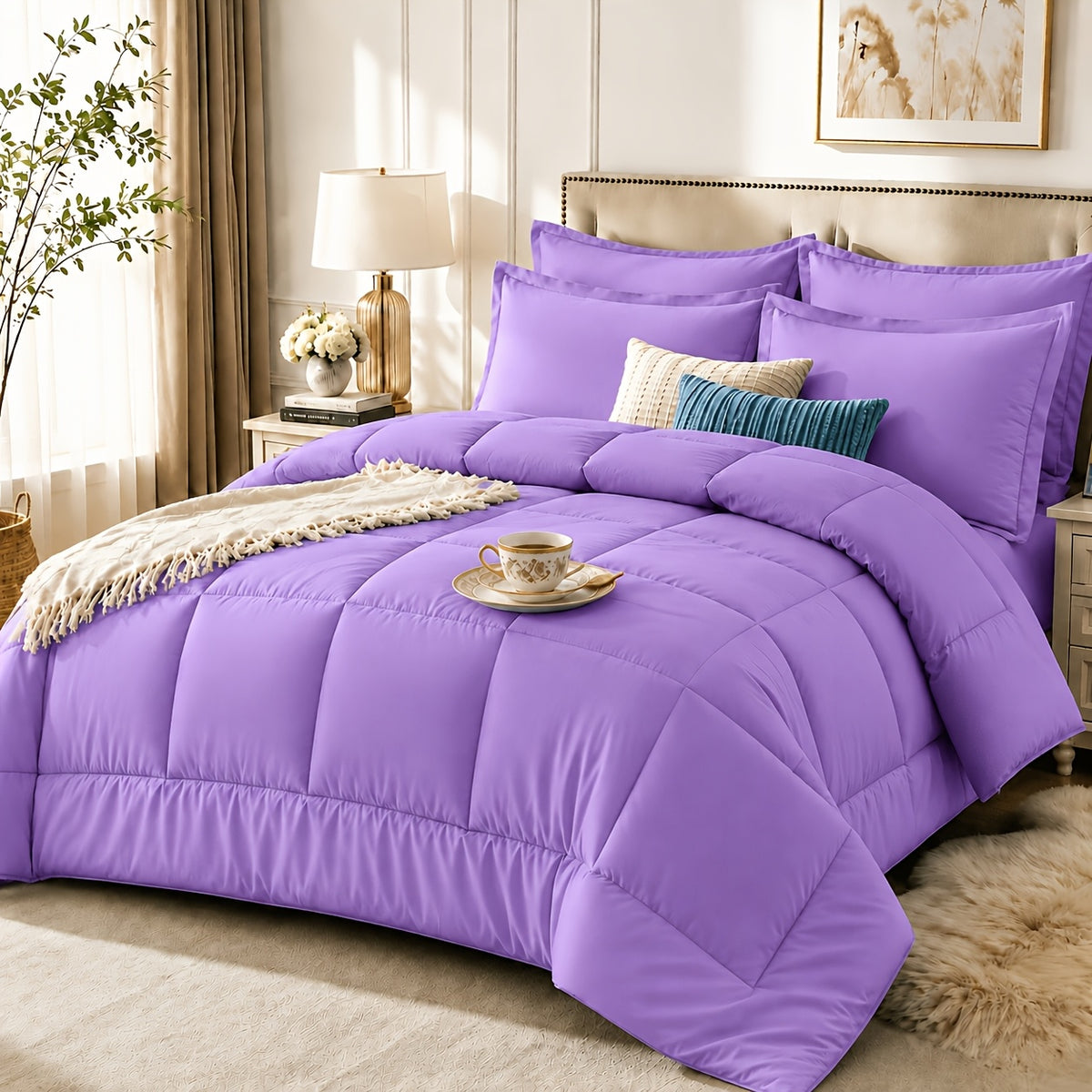 2/3pcs Summer Comforter-Double-Sided Tech Fabric, Large & Extra-Large Bed Bedding Sets, Lightweight Comforter-Soft Breathable For Hot Sleepers&Night Sweats-Elegant Bedroom For Couples & Solo Users, 1Comforter, 1/2Pillowcase, Random Color