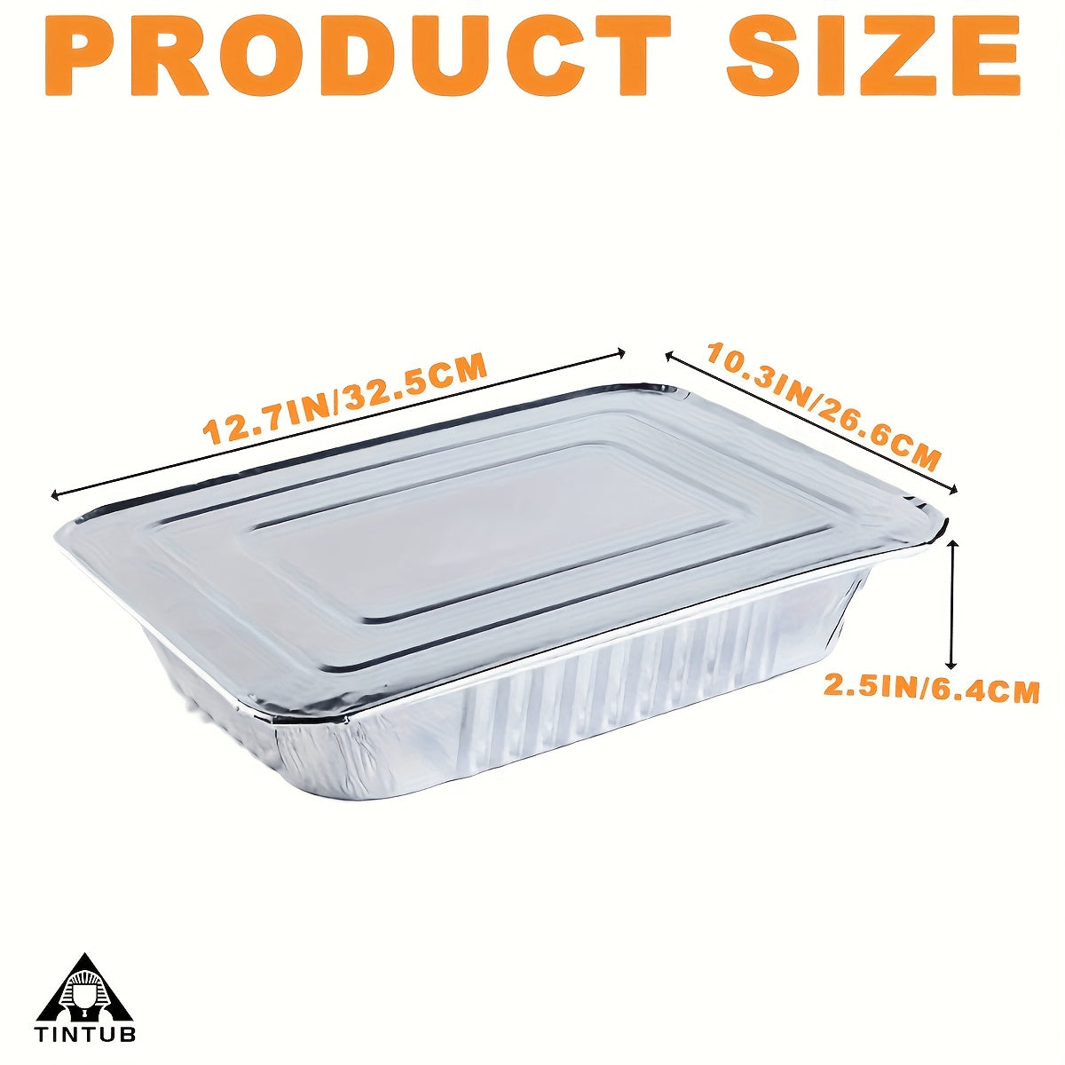 25 Pack Heavy-Duty Disposable Aluminum Pans with Lids - 9x13 Half-Size Baking Sheets, Chafing Trays & Oven Steam Table Pans for roasting, reheating, Cooking - Commercial/ Use (25 Count) | Durable Foil Trays with Covers