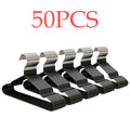 Non-Slip Metal Clothes Hangers with Black PVC Coating, 15.75 x 7.87 Inch Heavy-Duty Closet Organizers in 20, 25, 50 or 60 Packs for Wet and Dry Laundry