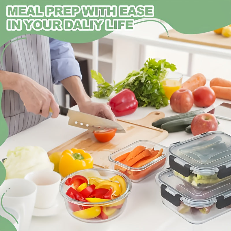 34pcs Glass Food Storage Container Set With Lids-ideal For Lunches, Pantry Organization, And Kitchen Use. These Leak-proof, Airtight Glass Containers Are Safe For Use In The Microwave, Oven, Refrigerator, And Dishwasher.