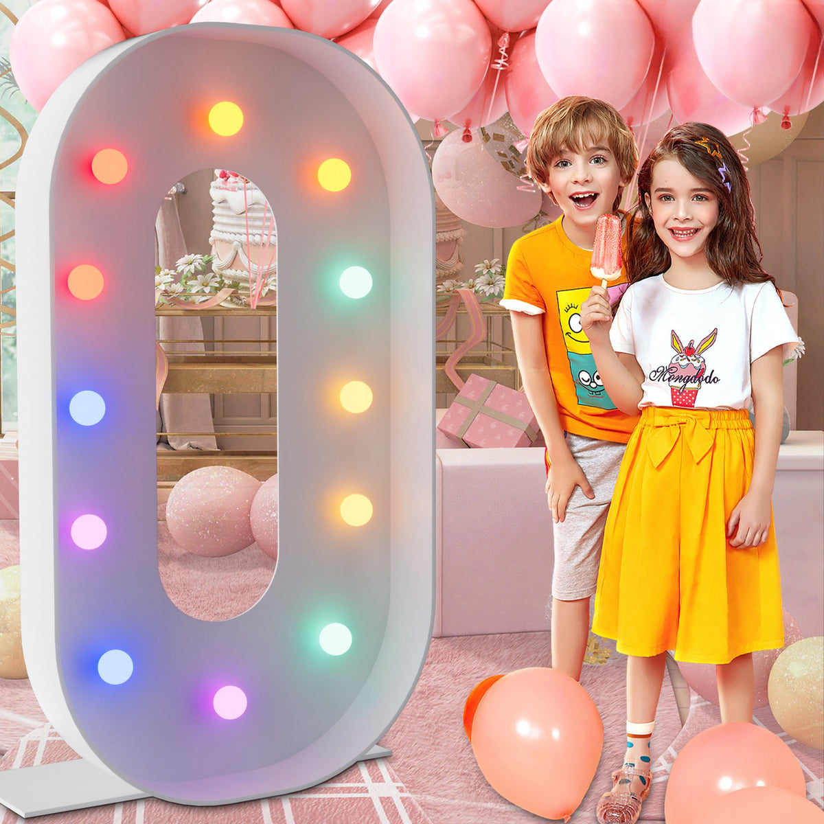 Marquee Numbers 4 feet tall 0-9 20 & 24 11 Colors & 3 flash modes
