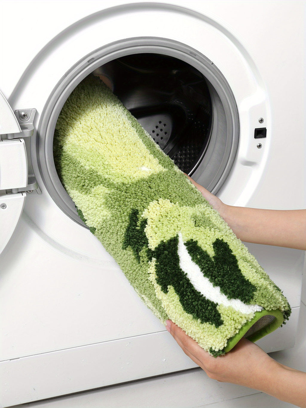 Fashionable Leaf Bathroom MATS, Thick Plush Floor MATS, Anti-Slip And Machine-Washable Bathroom Carpets, Water-Absorbent, Suitable for Showers, Bathtubs, Sinks, Bathroom Accessories And Decorations, Room Decorations, Bathroom Runner