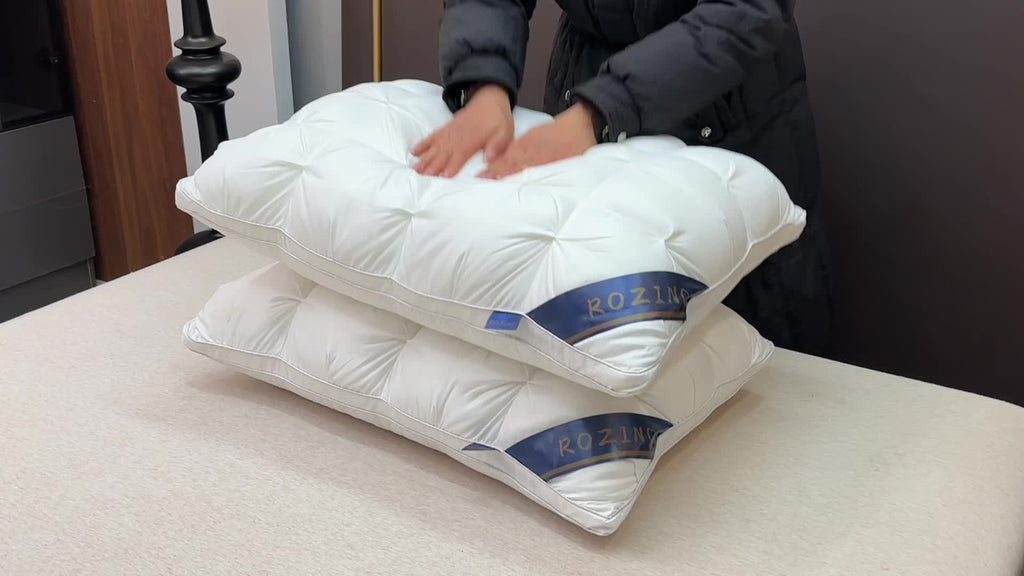 1/2pcs Luxury Hotel-Quality Pillows, Queen Size High Resilience Plush Fill, Soft Comfortable for Deep Sleep. Ideal for Side Back Sleepers, Breathable Cooling, All-Season Use, Machine Washable, Hypoallergenic Plush Cover, Cooling