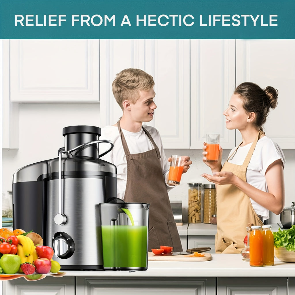 Multi-Function Juicer, Juice Blender, Mixer, Food Processor, 3-Inch Wide-Mouth Juicer Extractor for Vegetables And Fruits, 3-Speed Settings, Easy to Clean, Detachable, High Juice Yield, Fast Juicing, Quick Juice Extraction for Fruits And Vegetables