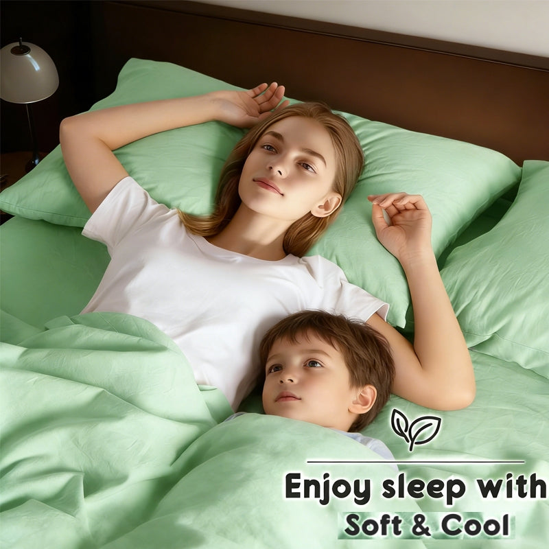 [Deep Sleep] 4/6pcs Bamboo Bed Sheet Set, Luxury Soft & Cooling Sheet Set For Hot Sleepers, 5 Star Hotel Experience Bed)Child Sheets Sets Deep Pocket Up To 16"Breathable Bedding For Room, Hotel 2200TC Bedding Sheets Queen Bed Sheets W/ Random Color
