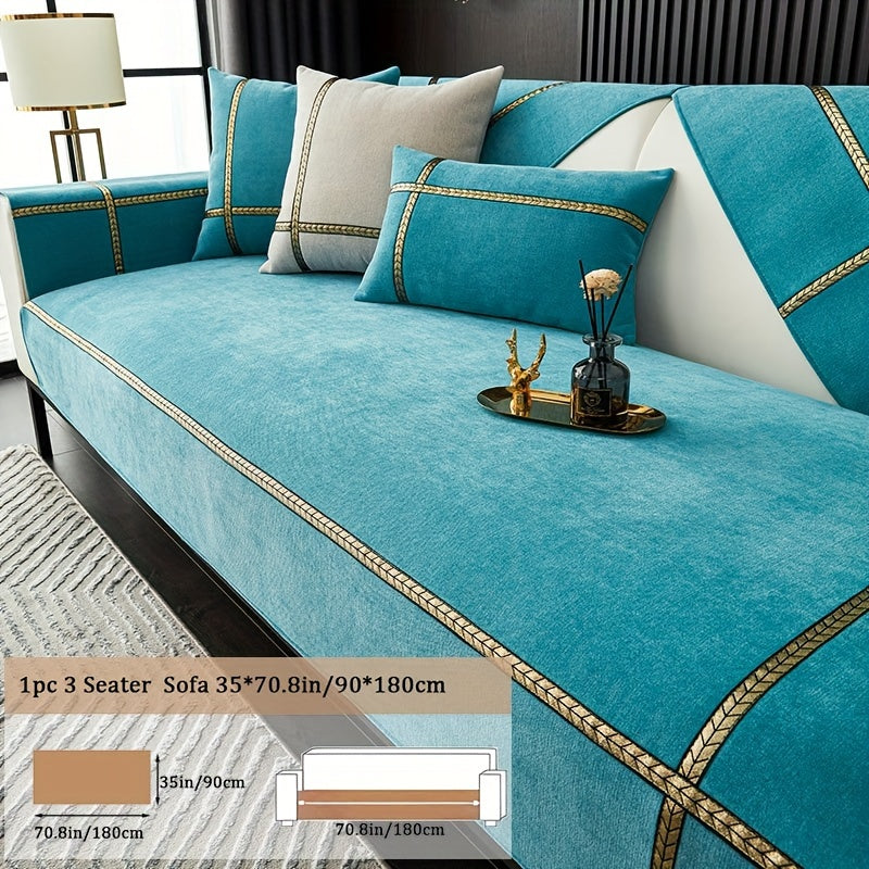 1pc of Elegant Sofa Cover, a Pet-Friendly Slipcover, Suitable for All Seasons, Made of Chenille, Designed to Protect Your Furniture in The Bedroom, Office, Or Living Room. (Pillowcases, Backrest, And Armrest Covers Are Sold Separately.)