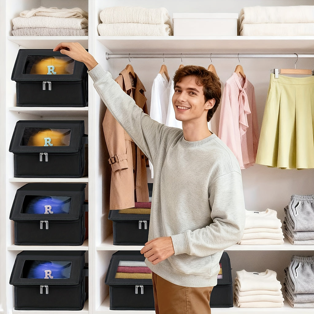 Stackable Hat Storage For Baseball Caps, 1pc/ 2pcs Hat Storage Boxes For Closet, Holds Up To 30 Caps With Cardboard, Hat Organizer For Women & Men