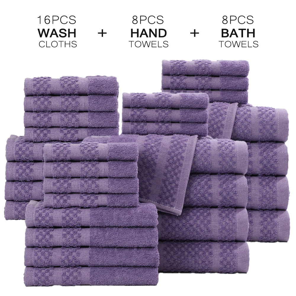 32pcs/16pcs/10pcs Bath Towel Set, 4pcs Bath Towels&2pcs Hand Towels&4pcs Washcloths, Solid Color, Cotton Towel, Absorbent, Quick-drying, Soft And Comfortable, Bathroom Supplies, Towels for Bathroom, Shower And Hotel