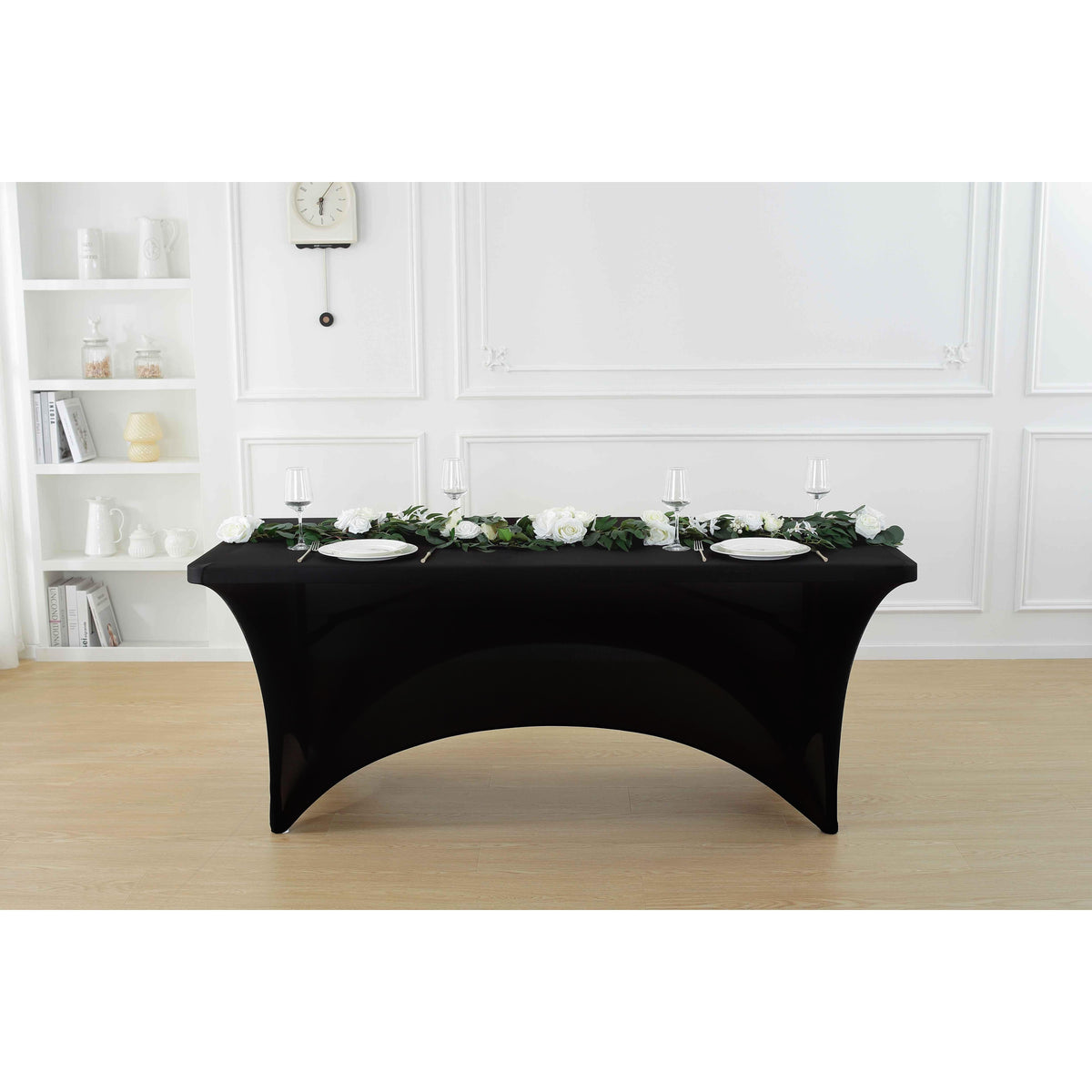 3/5pcs Spandex Tablecloth, Premium Spandex Table Cover, Fitted tablecloth, Wrinkle Resistant Stretchable Rectangle Table Cover For Event, Wedding & Parties
