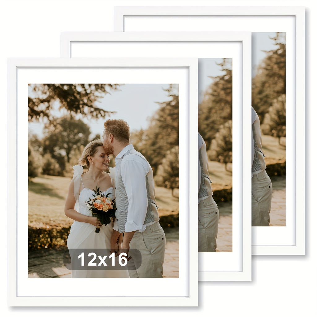 3pcs 12X16/11X14/8X10 Photo Frame, Black Classic Photo Frames, Old Wood And Black Photo Frames, Home Wall Decoration Photo Frames, Large-Sized Artistic Poster Frames, Desktop Display Photo Frames, Exquisite Gifts