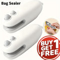 Mini Heat Bag Sealer 2 Pack, USB-C Rechargeable Plastic Snack Bag Resealer with Built-In Cutter and Magnetic Back for Kitchen, Office and Travel