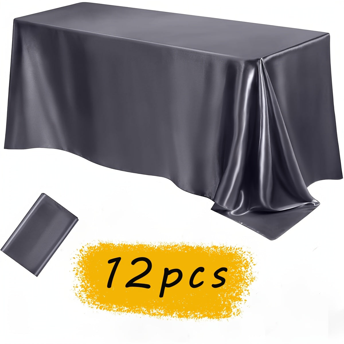 12pcs Satin Tablecloth, 57, Halloween, Christmas