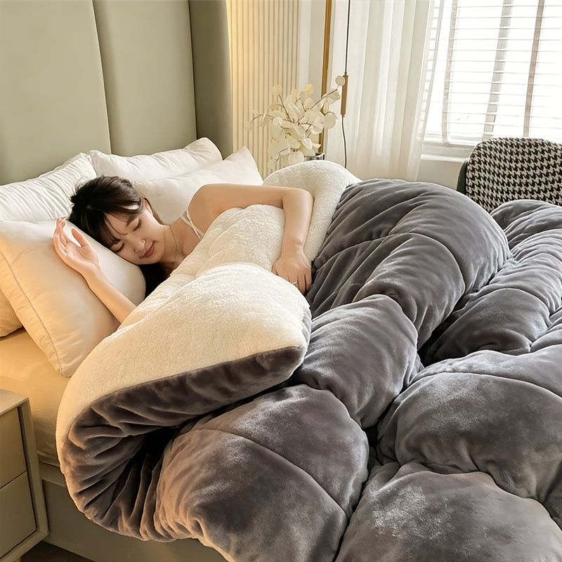 Sheep Blanket Single Bed Size Extra Thick Plush Flannel Blanket for Sofa and Bed, Microfiber Lightweight Reversible Soft Cozy Warm Luxury Bed Blanket