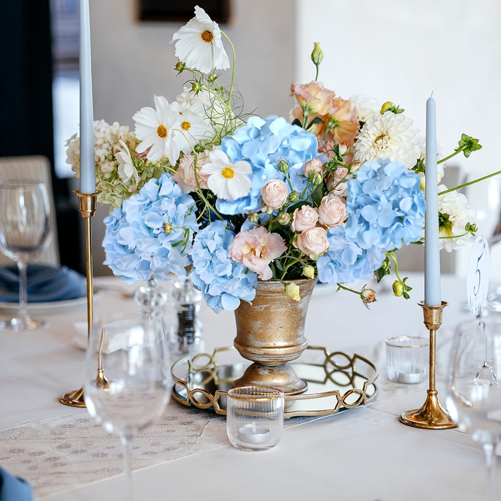 72pcs Hydrangea Artificial Flowers Hydrangea Flowers Artificial Flower Heads with Stems for Home Wedding Party Decorations